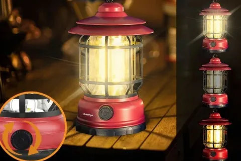 LAMPA LAMPKA LED TURYSTYCZNA KEMPINGOWA AKUMULATOROWA WISZĄCA ŁADOWANA USB