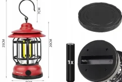 LAMPA LAMPKA LED TURYSTYCZNA KEMPINGOWA AKUMULATOROWA WISZĄCA ŁADOWANA USB