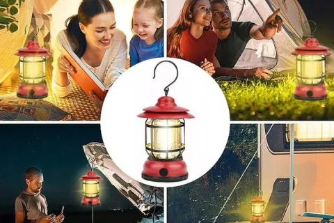 LAMPA LAMPKA LED TURYSTYCZNA KEMPINGOWA AKUMULATOROWA WISZĄCA ŁADOWANA USB
