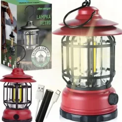 LAMPA LAMPKA LED TURYSTYCZNA KEMPINGOWA AKUMULATOROWA WISZĄCA ŁADOWANA USB