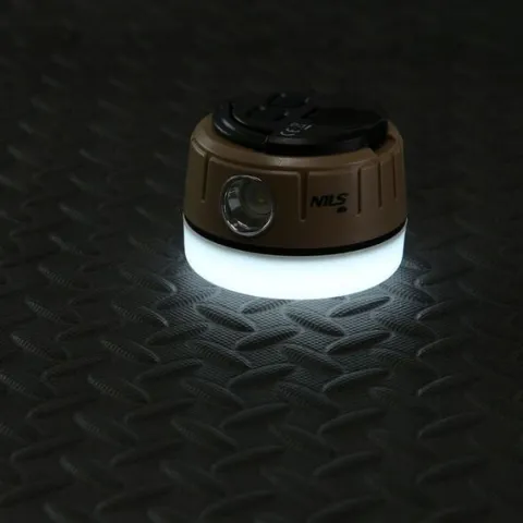 LAMPA LATARKA TURYSTYCZNA KEMPINGOWA POD NAMIOT USB LED 500+100 lm NILS CAM