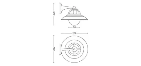 Lampa Ogrodowa LED Kinkiet Elewacyjny CORMORANT E27 IP44 Latarnia PHILIPS