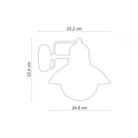 Lampa Ogrodowa LED Kinkiet Elewacyjny HOVERFLY E27 IP44 Latarnia PHILIPS