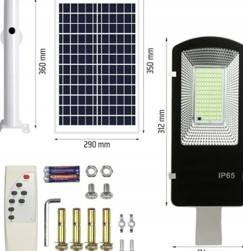 Lampa uliczna Interlook 800 W 80000 lm zasilanie solarne