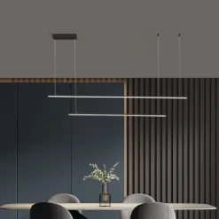Lampa wisząca MONAKO DUO LED długa nad stół nowoczesna 210cm slim Wobako