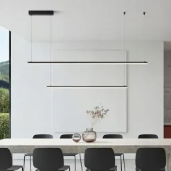 Lampa wisząca MONAKO DUO LED długa nad stół nowoczesna 210cm slim Wobako