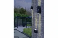 Lampa zewnętrzna kinkiet elewacyjny REZIA 1 czarna
