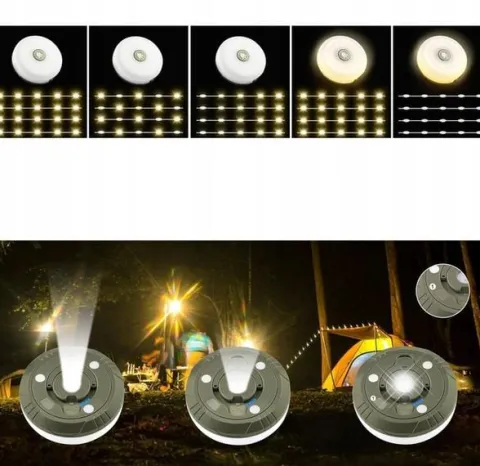 LAMPKA KEMPINGOWA DO NAMIOTU ZEWNĘTRZNEGO, BAJKOWA LAMPKA LED USB 1800MAH