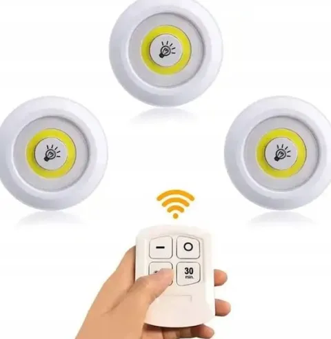 LAMPKI LED Bezprzewodowe Lampka Meblowa COB Pilot 3szt Zestaw 735