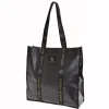 Laura Biaggi - torebka zakupowa shopper fakturowana kratka czarny 0200