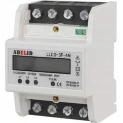 LCD LICZNIK ENERGII 100A TRÓJFAZOWY 50/60HZ MONTAŻ DIN