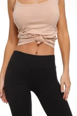 Legginsy Damskie z WYsokim Stanem Czarne Klasyczne Getry Fit MORAJ S/M