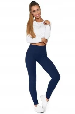Legginsy Getry Klasyczne Damskie Wysoki Stan Kryjące Wygodne S/M