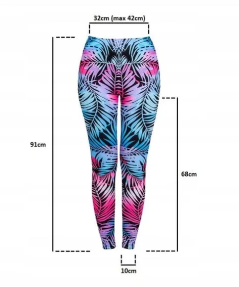 Legginsy Leginsy damskie sportowe kolorowe S M L