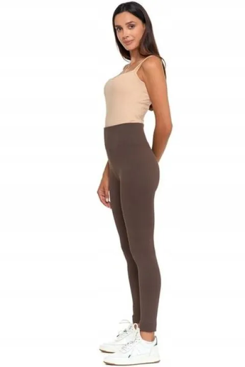 Legginsy Prążkowane Damskie z Wysokim Stanem Modne Fit Getry MORAJ S/M