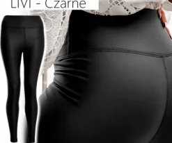 LEGGINSY SKÓRZANE MODELUJĄCE z WYSOKIM STANEM spodnie skóra NOWE KOLORY M/L
