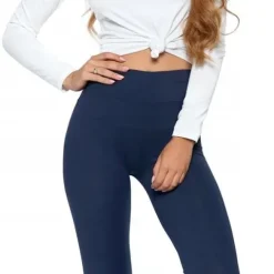 Legginsy z Wysokim Stanem KRYJĄCE Sportowe Getry Fit Klasyczne MORAJ L/XL