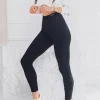 LEGGINSY z WYSOKIM STANEM PRĄŻKOWANE MODELUJĄCE BAWEŁNA KRYJĄCE PREMIUM M/L