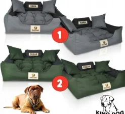 Legowisko dla psa kojec KINGDOG 115x95 personalizowane wodoodporne brązowe