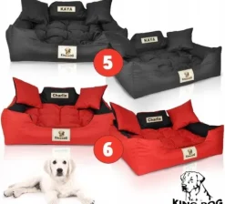 Legowisko dla psa kojec KINGDOG 115x95 personalizowane wodoodporne brązowe