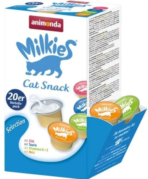 Lekkostrawny napój mleczny dla kota - Animonda Milkies Mix smaków 20x15g