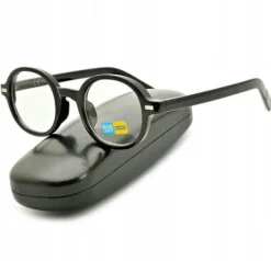 Lenonki czarne OKULARY ZERÓWKI Z FILTREM BLUE LIGHT DO KOMPUTERA oprawki OC