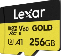 Lexar microSDXC Gold 256GB UHS-II U3 V60 A1 R 280MB/s W 180MB/s