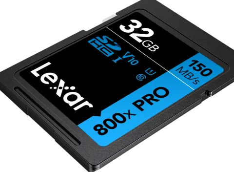 Lexar SDHC 800x Pro UHS-I cards, C10 (V10) U1, R150, 32GB