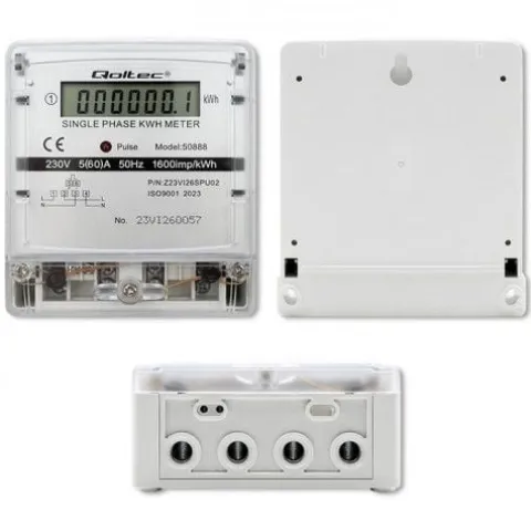 LICZNIK ENERGII JEDNOFAZOWY QOLTEC LCD 5(60)A KLASA 1.0 CE