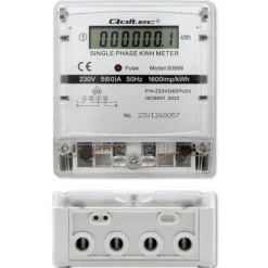 LICZNIK ENERGII JEDNOFAZOWY QOLTEC LCD 5(60)A KLASA 1.0 CE