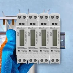 LICZNIK ENERGII QOLTEC LCD 32A JEDNOFAZOWY MONTAŻ DIN