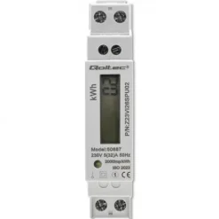 LICZNIK ENERGII QOLTEC LCD 32A JEDNOFAZOWY MONTAŻ DIN