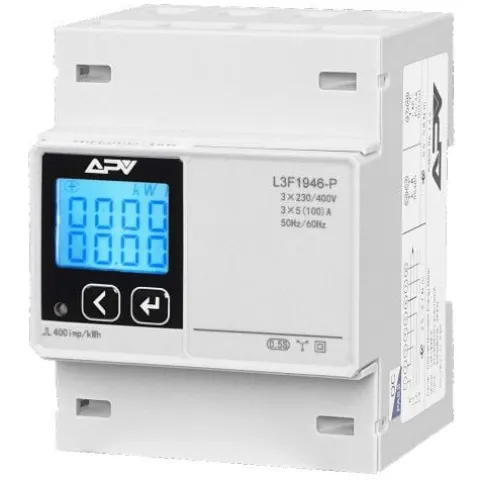 LICZNIK ENERGII TRÓJFAZOWY LCD MODBUS 100A RS485 IP54