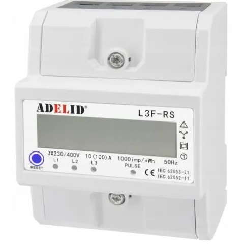 LICZNIK ENERGII TRÓJFAZOWY 3X230V 50/60HZ PODLICZNIK RESET