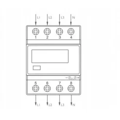LICZNIK TRÓJFAZOWY LCD LED 100A 230V400V IP51 99999 KWH