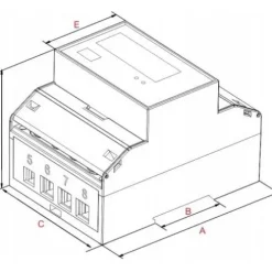 LICZNIK TRÓJFAZOWY LCD LED 100A 230V400V IP51 99999 KWH