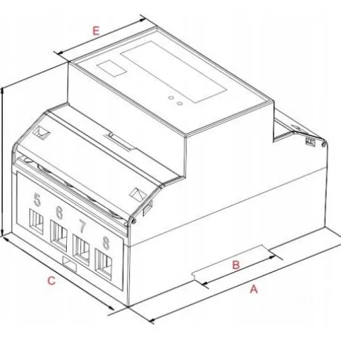 LICZNIK TRÓJFAZOWY LCD LED 100A 230V400V IP51 99999 KWH