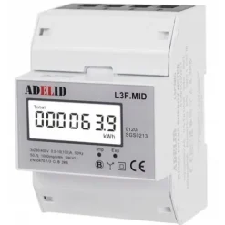 LICZNIK TRÓJFAZOWY LCD LED 100A 230V400V IP51 99999 KWH