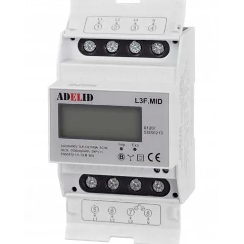 LICZNIK TRÓJFAZOWY LCD LED 100A 230V400V IP51 99999 KWH