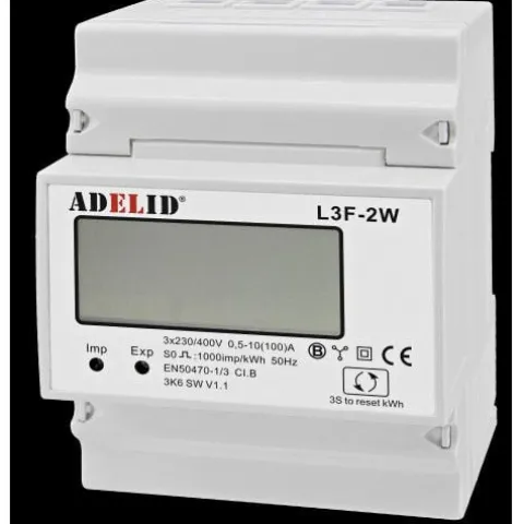 LICZNIK TRÓJFAZOWY L3F-2W IMPORT/EKSPORT 100A 230V400V AC