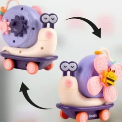 Ślimak Jeżdżący Interaktywny Dla Dzieci Zabawka Spinner Do Kąpieli Wiatrak