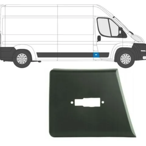 Listwa słupka Ducato Boxer Jumper 2006- Movano C 21- Prawa Nakładka boczna na słupek kabiny tył Fiat Ducato III Peugeot Boxer II Citroen Jumper II Relay 2006-2025 Opel Movano C 2021- Plastik 1306893070 735422946 8547W3