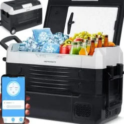 Lodówka kompresorowa turystyczna Icemax 400 Berdsen 40 litry - czarno-szara