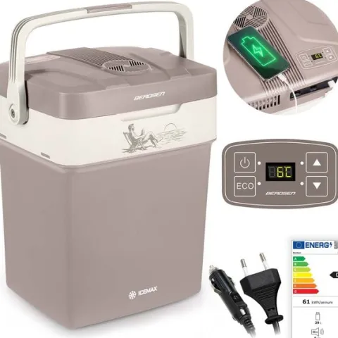 Lodówka turystyczna Berdsen Icemax 29 litry tryb ECO - ciemnoszara