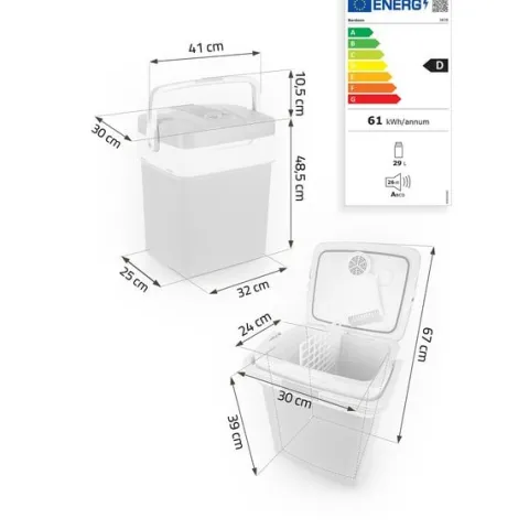 Lodówka turystyczna Berdsen Icemax 29 litry tryb ECO - niebieska