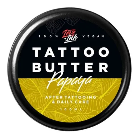 LOVEINK Tattoo Butter Papaya - Masło do pielęgnacji patuażu, 100ml