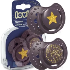 LOVI Smoczek uspokajający dynamiczny STARDUST VIOLET 3-6m