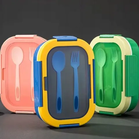 LUNCHBOX 3 PRZEGRÓDKI SZTUĆCE LUNCH BOX POJEMNIK ŚNIADANIE ŚNIADANIÓWKA
