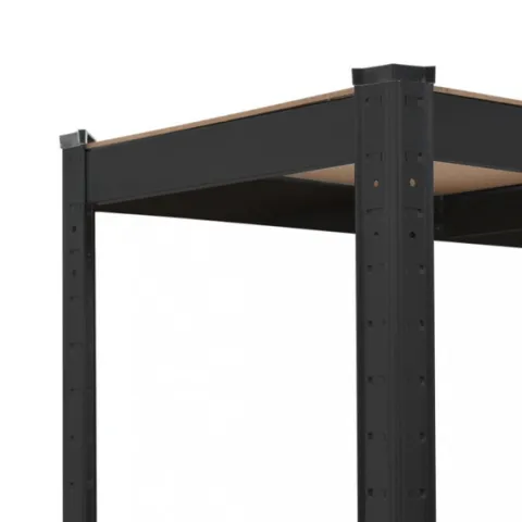 magazynowy regał metalowy garażowy 180 cm 5 półek kolor czarny piwnica 2w1