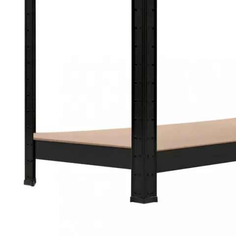 magazynowy regał metalowy garażowy 180 cm 5 półek kolor czarny piwnica 2w1